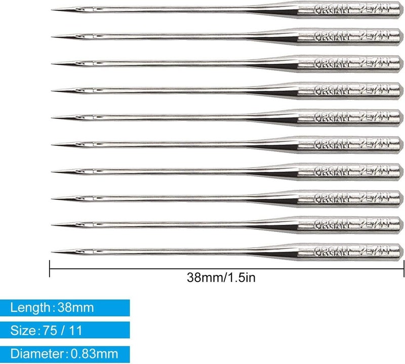 APACALI 30 Pack Sewing Machine Needles Size 75/11 130/705H HAx1 Embroidery Sewing Needles for Brother Sewing Machine (3 Pack of 10 Needles) - Image 2